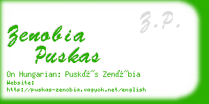 zenobia puskas business card
